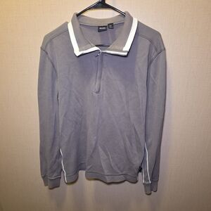 Men's Gray Long Sleeve Polo by Ralph Lauren Shirt
